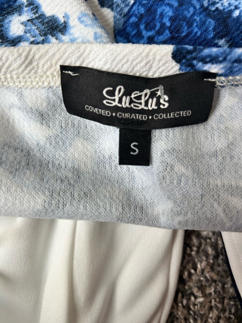 Lulu’s Blue and White Floral Strapless Skater Dress size XS-S - Picture 10 of 10